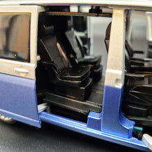 Load image into Gallery viewer, Explorafind 2018 Volkswagen T6 Multivan Silver/Blue 1:32 Die Cast Van
