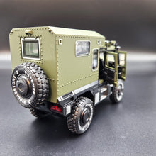 Load image into Gallery viewer, Explorafind 2000 Mercedes Benz Unimog Off Road RV Army Green 1:32 Die Cast Truck
