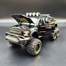 Load image into Gallery viewer, Explorafind 2023 Ford Raptor F-150 6x6 Black 1:24 Die Cast Pickup
