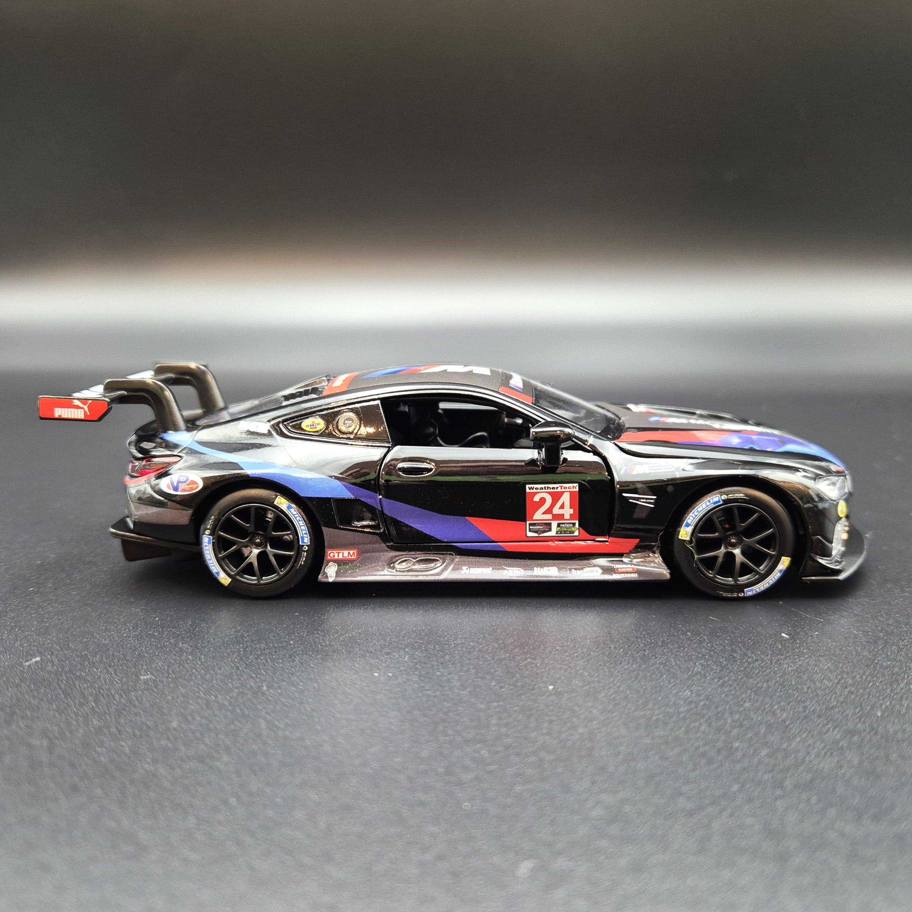 Explorafind 2021 BMW M8 GTE #25 IMSA Sports Car Championship Black 1:3