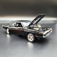 Load image into Gallery viewer, Explorafind 1969 Dodge Charger 500 Black 1:32 Die Cast Car
