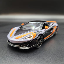 Load image into Gallery viewer, Explorafind 2022 McLaren 600LT Grey 1:32 Die Cast Car
