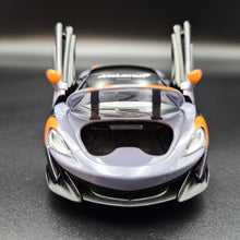 Load image into Gallery viewer, Explorafind 2022 McLaren 600LT Grey 1:32 Die Cast Car
