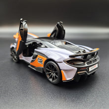 Load image into Gallery viewer, Explorafind 2022 McLaren 600LT Grey 1:32 Die Cast Car
