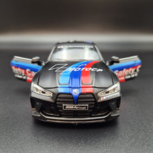 Load image into Gallery viewer, Explorafind 2022 BMW M4 Coupe Safety Car Satin Black 1:32 Die Cast Car
