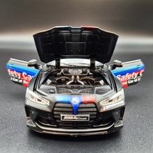 Load image into Gallery viewer, Explorafind 2022 BMW M4 Coupe Safety Car Satin Black 1:32 Die Cast Car
