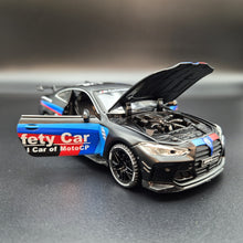 Load image into Gallery viewer, Explorafind 2022 BMW M4 Coupe Safety Car Satin Black 1:32 Die Cast Car
