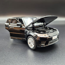 Load image into Gallery viewer, Explorafind 2022 Range Rover Sport Black 1:32 Die Cast Car
