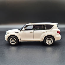 Load image into Gallery viewer, Explorafind 2023 Nissan Patrol Y62 White 1:32 Die Cast Car
