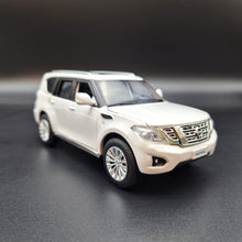 Load image into Gallery viewer, Explorafind 2023 Nissan Patrol Y62 White 1:32 Die Cast Car
