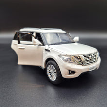 Load image into Gallery viewer, Explorafind 2023 Nissan Patrol Y62 White 1:32 Die Cast Car
