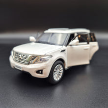 Load image into Gallery viewer, Explorafind 2023 Nissan Patrol Y62 White 1:32 Die Cast Car
