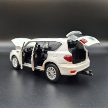 Load image into Gallery viewer, Explorafind 2023 Nissan Patrol Y62 White 1:32 Die Cast Car
