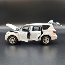 Load image into Gallery viewer, Explorafind 2023 Nissan Patrol Y62 White 1:32 Die Cast Car
