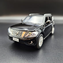 Load image into Gallery viewer, Explorafind 2023 Nissan Patrol Y62 Black 1:32 Die Cast Car
