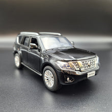 Load image into Gallery viewer, Explorafind 2023 Nissan Patrol Y62 Black 1:32 Die Cast Car
