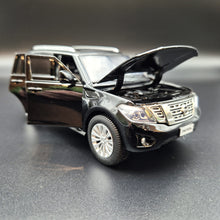 Load image into Gallery viewer, Explorafind 2023 Nissan Patrol Y62 Black 1:32 Die Cast Car
