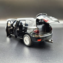 Load image into Gallery viewer, Explorafind 2023 Nissan Patrol Y62 Black 1:32 Die Cast Car
