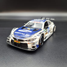 Load image into Gallery viewer, Explorafind 2019 BMW M4 DTM Touring Car White/Blue 1:32 Die Cast Car - Martin Tomczyk
