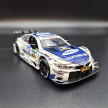 Load image into Gallery viewer, Explorafind 2019 BMW M4 DTM Touring Car White/Blue 1:32 Die Cast Car - Martin Tomczyk
