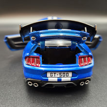 Load image into Gallery viewer, Explorafind 2022 Ford Mustang Shelby GT500 Blue 1:32 Die Cast Car
