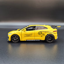 Load image into Gallery viewer, Explorafind 2019 Jaguar I-Pace e-Trophy Yellow 1:32 Die Cast Car
