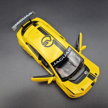 Load image into Gallery viewer, Explorafind 2019 Jaguar I-Pace e-Trophy Yellow 1:32 Die Cast Car
