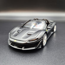 Load image into Gallery viewer, Explorafind 2018 Ferrari J50 Satin Black 1:32 Die Cast Car
