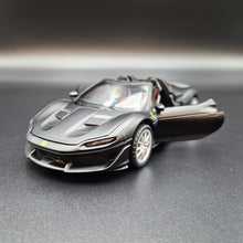 Load image into Gallery viewer, Explorafind 2018 Ferrari J50 Satin Black 1:32 Die Cast Car
