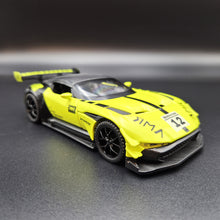 Load image into Gallery viewer, Explorafind 2021 Aston Martin Vulcan Lime 1:32 Die Cast Car
