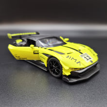 Load image into Gallery viewer, Explorafind 2021 Aston Martin Vulcan Lime 1:32 Die Cast Car
