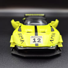 Load image into Gallery viewer, Explorafind 2021 Aston Martin Vulcan Lime 1:32 Die Cast Car
