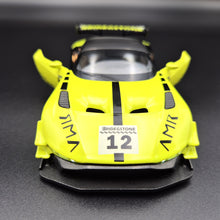 Load image into Gallery viewer, Explorafind 2021 Aston Martin Vulcan Lime 1:32 Die Cast Car
