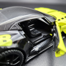 Load image into Gallery viewer, Explorafind 2021 Aston Martin Vulcan Lime 1:32 Die Cast Car
