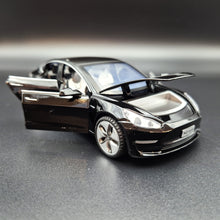 Load image into Gallery viewer, Explorafind 2021 Tesla Model 3 Black 1:32 Die Cast Car
