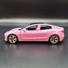 Load image into Gallery viewer, Explorafind 2021 Tesla Model 3 Pink 1:32 Die Cast Car
