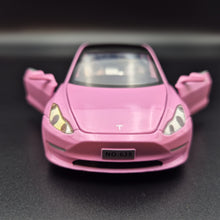 Load image into Gallery viewer, Explorafind 2021 Tesla Model 3 Pink 1:32 Die Cast Car
