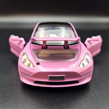 Load image into Gallery viewer, Explorafind 2021 Tesla Model 3 Pink 1:32 Die Cast Car
