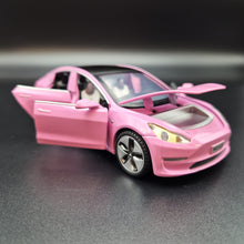 Load image into Gallery viewer, Explorafind 2021 Tesla Model 3 Pink 1:32 Die Cast Car
