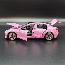 Load image into Gallery viewer, Explorafind 2021 Tesla Model 3 Pink 1:32 Die Cast Car
