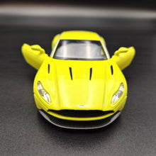 Load image into Gallery viewer, Explorafind 2022 Aston Martin DB11 AMR Neon Yellow 1:32 Die Cast Car
