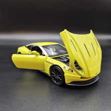 Load image into Gallery viewer, Explorafind 2022 Aston Martin DB11 AMR Neon Yellow 1:32 Die Cast Car
