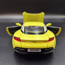 Load image into Gallery viewer, Explorafind 2022 Aston Martin DB11 AMR Neon Yellow 1:32 Die Cast Car
