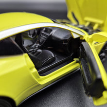 Load image into Gallery viewer, Explorafind 2022 Aston Martin DB11 AMR Neon Yellow 1:32 Die Cast Car
