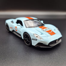 Load image into Gallery viewer, Explorafind 2023 Maserati MC20 Gulf Blue 1:32 Die Cast Car
