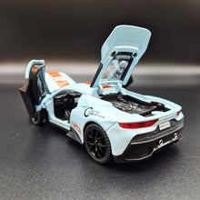 Load image into Gallery viewer, Explorafind 2023 Maserati MC20 Gulf Blue 1:32 Die Cast Car
