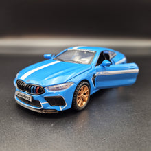 Load image into Gallery viewer, Explorafind 2023 BMW M8 Manhart MH8 800 Blue 1:32 Die Cast Car
