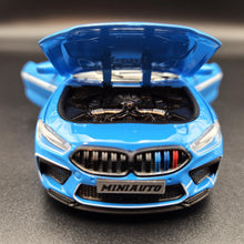 Load image into Gallery viewer, Explorafind 2023 BMW M8 Manhart MH8 800 Blue 1:32 Die Cast Car
