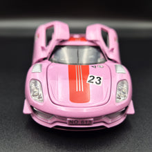 Load image into Gallery viewer, Explorafind 2015 Porsche 918 Spyder RSR Pink 1:32 Die Cast Car
