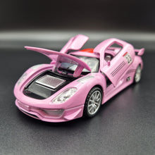 Load image into Gallery viewer, Explorafind 2015 Porsche 918 Spyder RSR Pink 1:32 Die Cast Car
